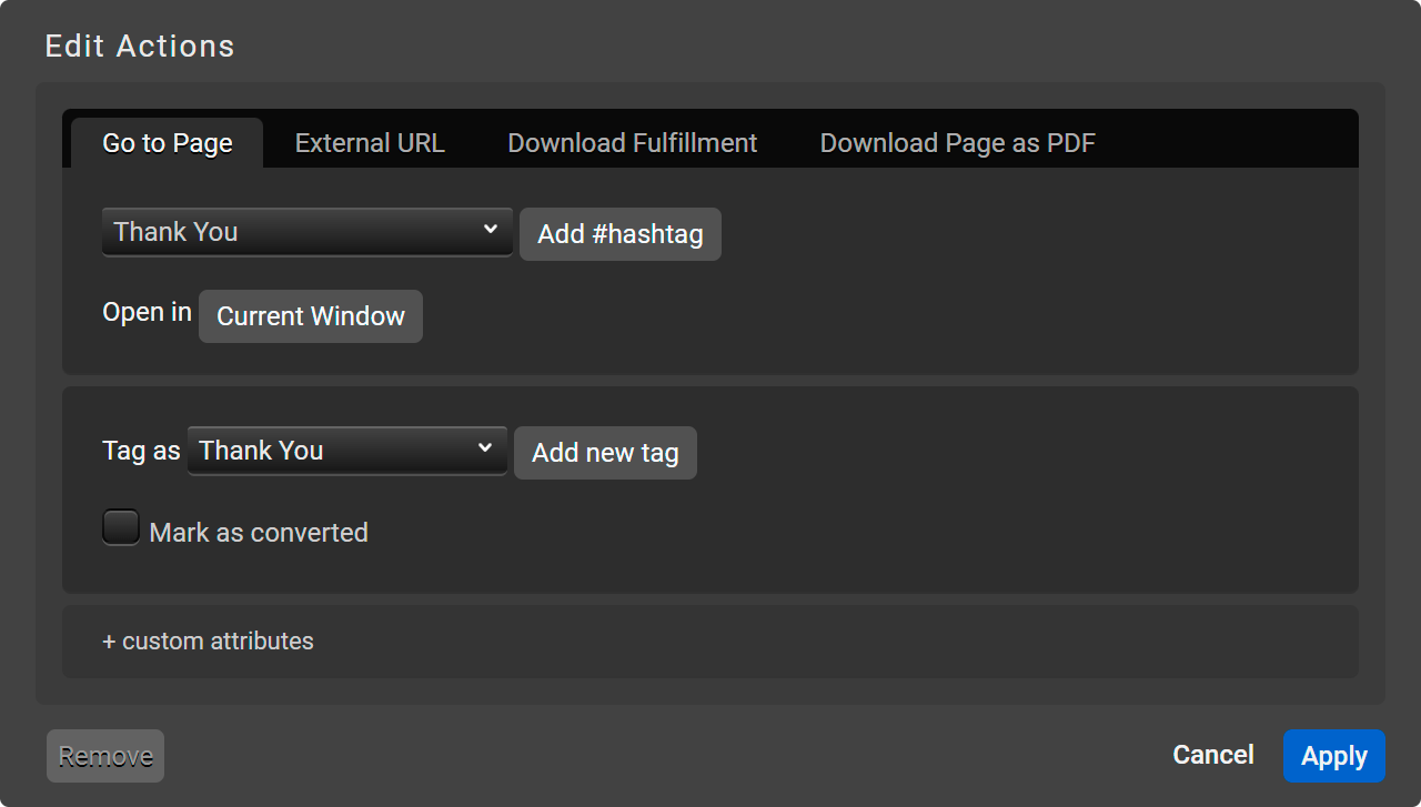 User interface of links and their tags in Ion's Creative Studio